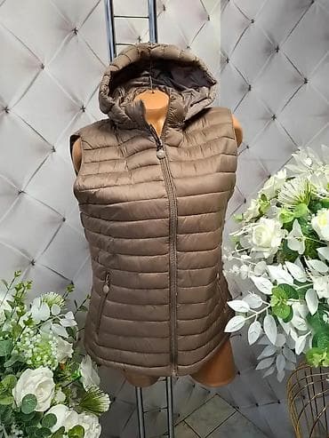 copperminer jakne: Ženska puffer prsluk-jakna sa kapuljačom - Topao, lagan i prošiven — 2