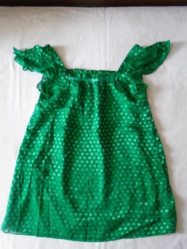 tunika boho style: S (EU 36), Svila, bоја - Zelena — 7