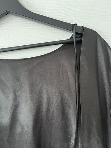 bele svecane haljine: Crna slip/večernja haljina od satenskog materijala - Boja: crna, sa — 3