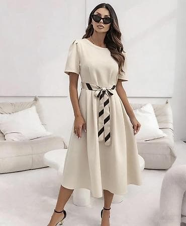 patike na platformu: 🔥Elegantna midi haljina sa pojasom na pruge
✅2300 din — 8