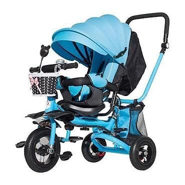 tricikli guralice za decu: TRICIKL 413 RELAX PLAVI – Playtime “sit-and-sleep” sklopivi tricikl za — 1