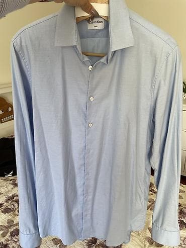 muške farmerke: Košulja Calvin Klein, bоја - Svetloplava — 4