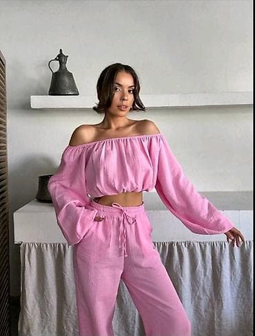 vosak dm: ROMANTIČNI LANENI KOMPLET – LETNJI BOHO FAVORIT - Materijal: premium — 1
