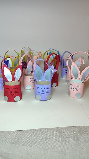 Ironing Boards: Uskršnje mini korpice “zečići” – ručno rađene - Dekorativne korpice u — 1