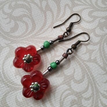 nakit swarovski: Dva para bilo kojih minđuša Češko staklo, poludragi kamen Potpuno — 5