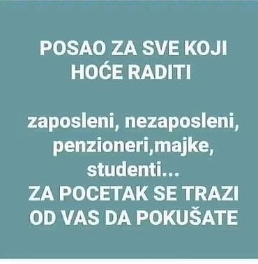poslovi za penzionere beograd: Ponuda: Univerzalna prilika za rad Opis: - Posao otvoren za sve koji — 1