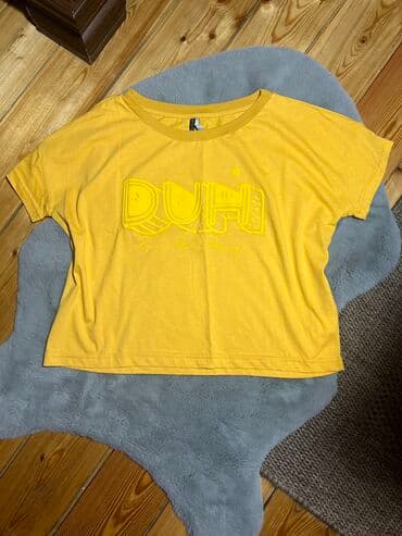 crop top h m: M, Cotton, color - Yellow — 1