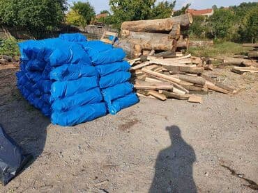 set za terasu: Cepana drva za ogrev i ljuspice za potpalu. Vrhunski kvalitet — 2