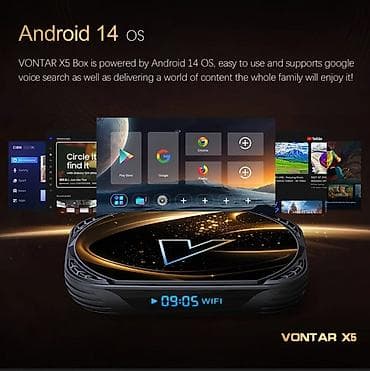 Audio: Android boks Vontar X5- S905X5M- 4/64GB DDR4- Android 14 Garancija na — 2