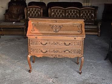 namestaj kula: Drveni pisaći biro/sekreter u klasičnom stilu - Masivno drvo u toploj — 7