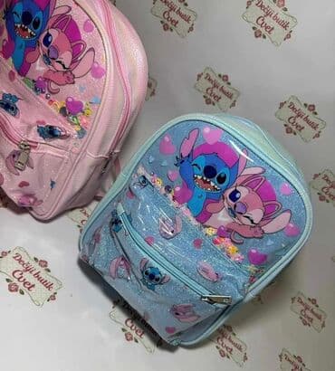 uske pantalone sa visokim strukom: Kid's backpack, For girls, color - Pink — 2