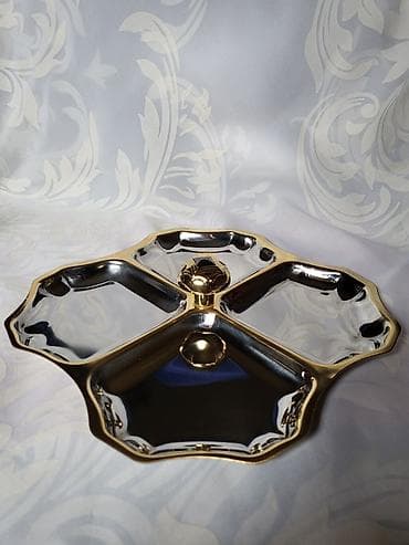 Art & Collectibles: Bombonijera inox 18/10 oznaka,24na pozlata,70te. Bombonijera — 9