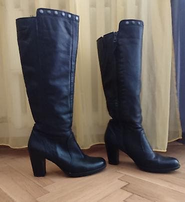 High boots, 39, color - Black