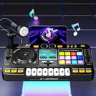 Dečji 2‑u‑1 DJ kontroler i elektronski klavir sa mikrofonom -