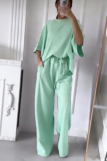 Lične stvari: 💫Topkomplet – široke pantalone i oversize majica kratkih rukava ✅3200 — 7