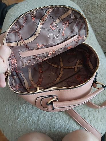 planeta nike ranac: Ženski mini ranac – puder roze - Materijal: koža sa finom teksturom — 4