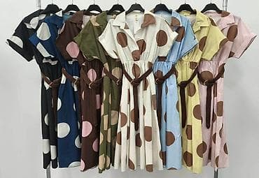 max mara haljine cene: Haljina košulja sa krupnim tufnama - Kroj: ležeran A-kroj, midi — 9