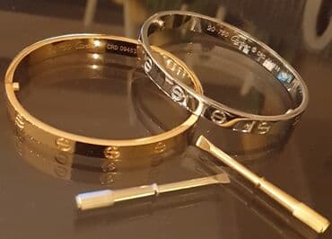 ara mokasine ženske: Čvrsta narukvica, Cartier, Materijal: Srebro — 1