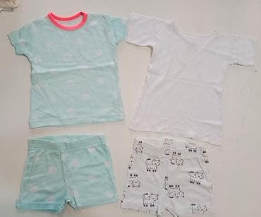 bela teksas jakna: Dva letnja kompleta za bebe HEMA Veličina 74/80 čist pamuk Cena za — 1