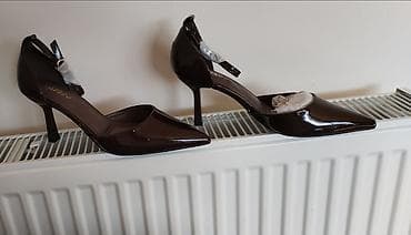 cipele za ples: Ženske elegantne salonke KAFEINI - Model: špic cipele sa otvorenim — 2