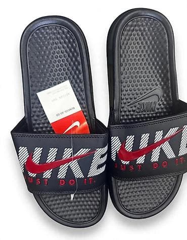 diesel sandale: Nike papuče – Just Do It - Model: klasične klizne papuče sa širokim — 2