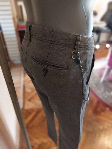 krem pantalone i crna kosulja: Pantalone, S (EU 48), Zara, Klasične, bоја - Siva — 3