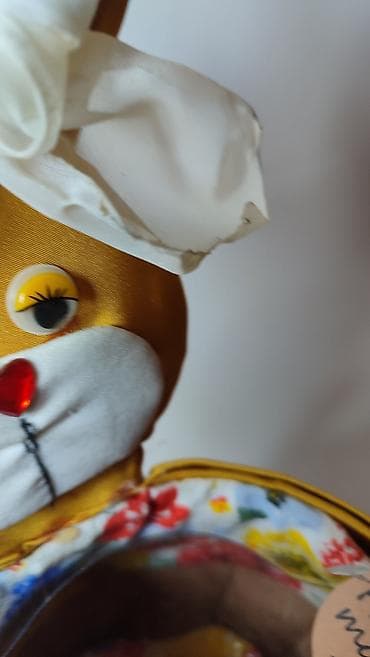 ormaric za lavabo: Ručno rađena korpica u obliku zeke - Dekorativna korpica sa figurom — 5