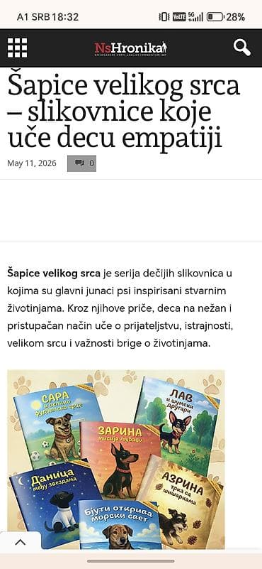 veliki sat: Šapice velikog srca – serija edukativnih dečjih slikovnica - Šest — 2