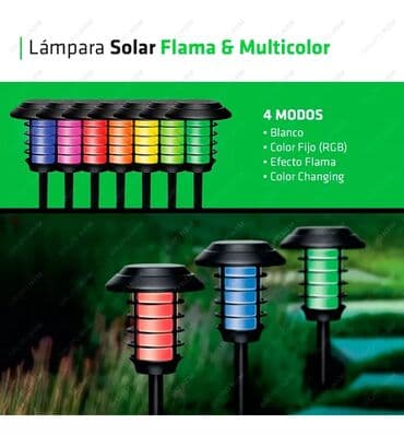 Baštenska dekoracija: 4 kom Solarna RGB lampa sa daljinskim velika Karakteristike proizvoda — 1