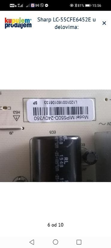 cetka za ispravljanje kose cena: Sharp LC-55CFE6452E – delovi Dostupni originalni delovi sa modela — 7