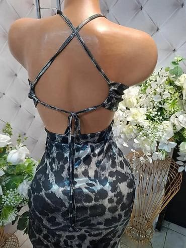 neobicne haljine slike: ATRAKTIVNE LEOPARD HALJINE SA OTVORENIM LEĐIMA I ŠLICEM Istaknite — 2