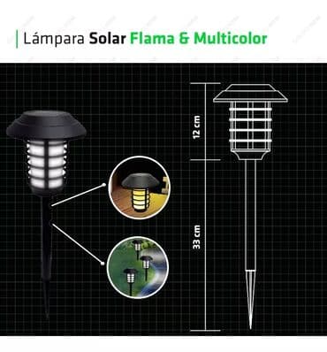 Baštenska dekoracija: 4 kom Solarna RGB lampa sa daljinskim velika Karakteristike proizvoda — 3