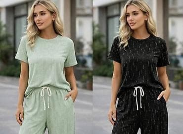 lakovane pantalone: Ženski komplet – majica i pantalone - Udoban dvodelni set za svaki — 5