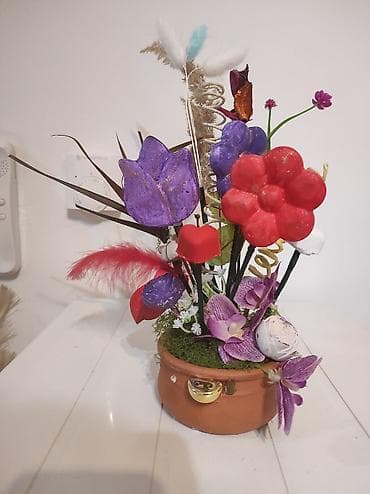 viskoza sa elastinom: Ručne dekorativne aranžmane u saksiji - Unikatne kompozicije od — 2