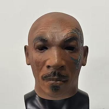 Nail care: Realistična silikonska maska – ćelavi muškarac sa tribal tetovažom - — 3