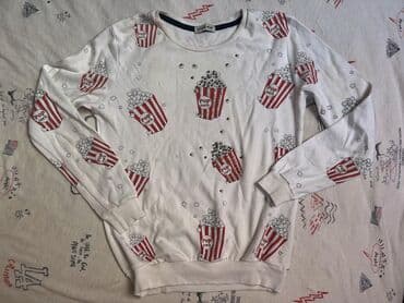 crop top h m: Dukserica, pamučna, udobna za nošenje, topla, prijatna, slika 3D, ima — 1