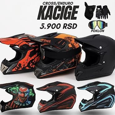 Bicikli: Kacige za cross/enduro – više modela i dezena - Tip: integralne — 1