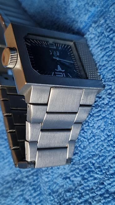 pilotski sat: EDC by Esprit muški ručni sat – pravougaono kućište i čelična — 8