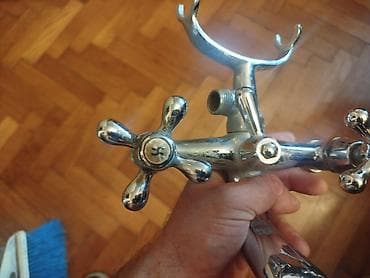 jisk ogledala: Stara retro baterija slavina za kupatilo kadu vintage Nepoznato — 8