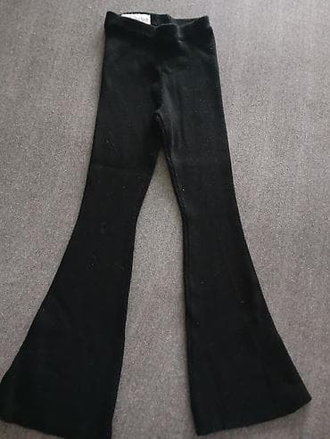 lui viton patike: Crne dečje pantalone/helanke sa zvonastim nogavicama. - Boja: crna - — 1