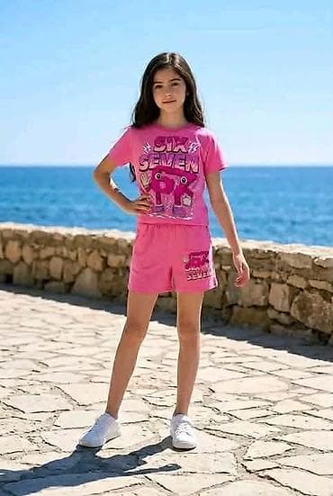 stumble guys majice: Dečiji letnji komplet – majica i šorts - Model: „Six Seven“ (motivi — 5