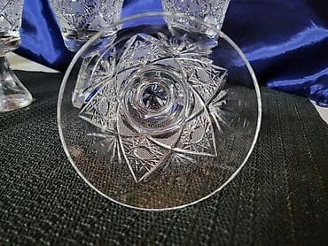 case za mladence uradi sam: Case kristal rucni rad Rogaska Slatina iz 70ih god. Case rucna — 9