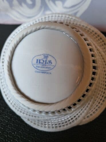 porcelanske solje za caj: Bombonijera nova Cluj Napoka porcelan iz 70ih. Porcelanska rumunska — 13