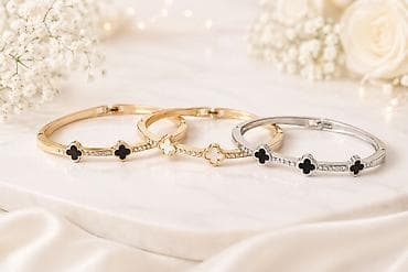 srebro borca: Elegantne narukvice sa prelepim detaljima u obliku deteline 🍀 Savršen — 1