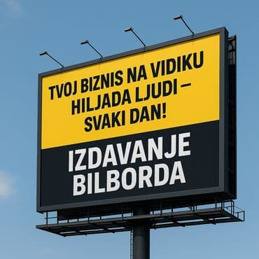 majice sa natpisom po zelji: Bilbord sa crnim okvirom i metalnom konstrukcijom, idealan za — 1
