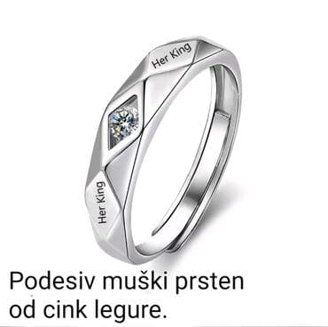 srebrni nakit beograd: Muški prsten, Materijal: Cirkon — 3