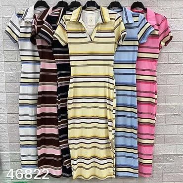 sinsey haljine: ✅Rastegljiva prugasta midi haljina sa kragnom
✅1900 din — 8