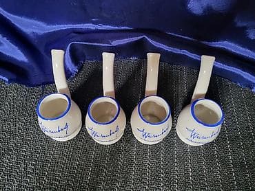 cediljka za cvarke: Porcelanske casice za zestoko pice,nemacke iz 70ih. Komada 4 u — 4