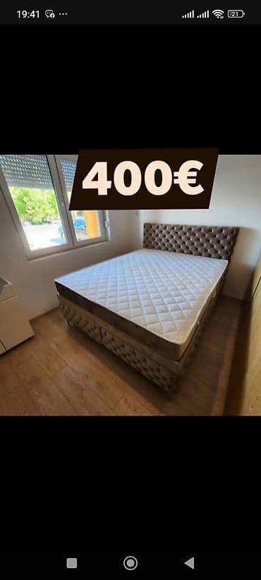 Stolice: Boxspring bračni kreveti sa tapaciranim uzglavljem - Tip: boxspring — 1