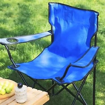 Sport i razonoda: Kamp stolica izrađena od platna i metalne konstrukcije sa naslonima za — 2